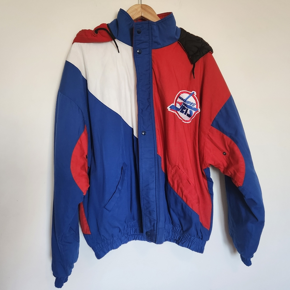90s Winnipeg Jets Shain NHL Canada Bomber Full Zip Jacket XL